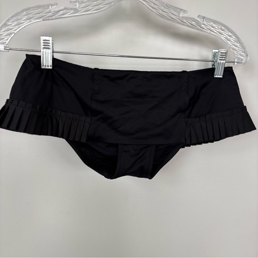 Seafolly Bikini Bottom Black‎ and Pleated Size 10